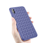 Luxury Grid Pattern Case For iPhone X Cases Ultra Thin Soft Silicone Protective