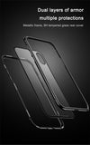 Magneto Magnetic Adsorption Case For iPhone X Metal Bumper + 9H Tempered Glass