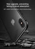Magneto Magnetic Adsorption Case For iPhone X Metal Bumper + 9H Tempered Glass