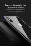 Magneto Magnetic Adsorption Case For iPhone X Metal Bumper + 9H Tempered Glass