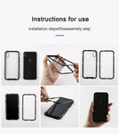 Magneto Magnetic Adsorption Case For iPhone X Metal Bumper + 9H Tempered Glass