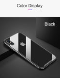Magneto Magnetic Adsorption Case For iPhone X Metal Bumper + 9H Tempered Glass