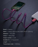 Baseus Flowing LED Glowing Charging USB Data Cable