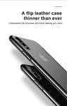 Luxury Tempered Glass Filp Case For iPhone Xs Xs Max