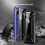 iPhone Xs Case Durable Tire Pattern Soft Silicone Case