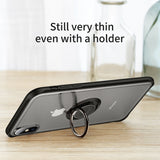 Creative Phone Case For iPhone Xs with Ring Holder Stand Matte