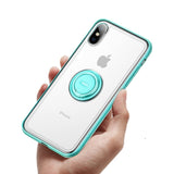 Creative Phone Case For iPhone Xs with Ring Holder Stand Matte