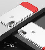 PC + TPU Hybrid Case For iPhone Xs Fashion Transparent Silicone Case