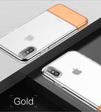 PC + TPU Hybrid Case For iPhone Xs Fashion Transparent Silicone Case