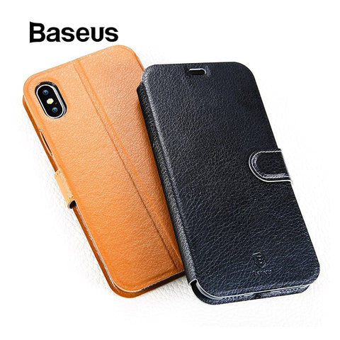 iPhone X Case Luxury Flip PU Leather Wallet Case