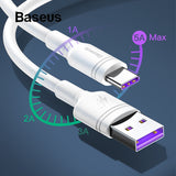 Baseus White TPE USB Type C Cable
