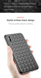 Luxury Grid Pattern Case For iPhone X Cases Ultra Thin Soft Silicone Protective