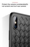 Luxury Grid Pattern Case For iPhone X Cases Ultra Thin Soft Silicone Protective