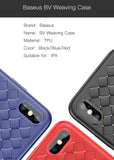 Luxury Grid Pattern Case For iPhone X Cases Ultra Thin Soft Silicone Protective